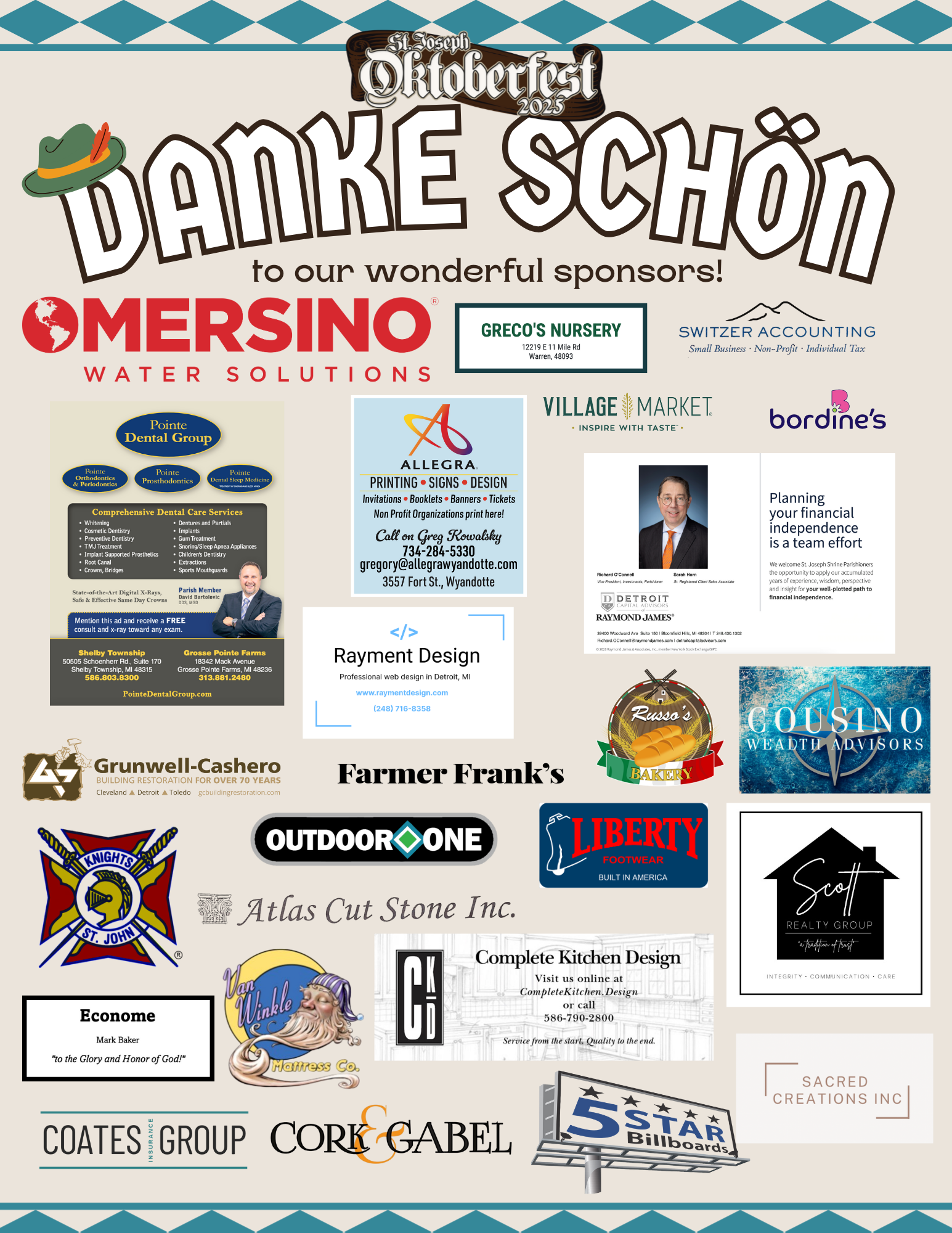 2025 Oktoberfest Thank You Sponsors Flyer